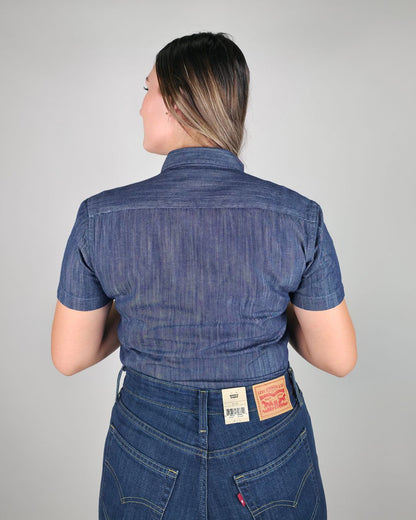 CAMISA U.S POLO ASSN AZUL PARA DAMA