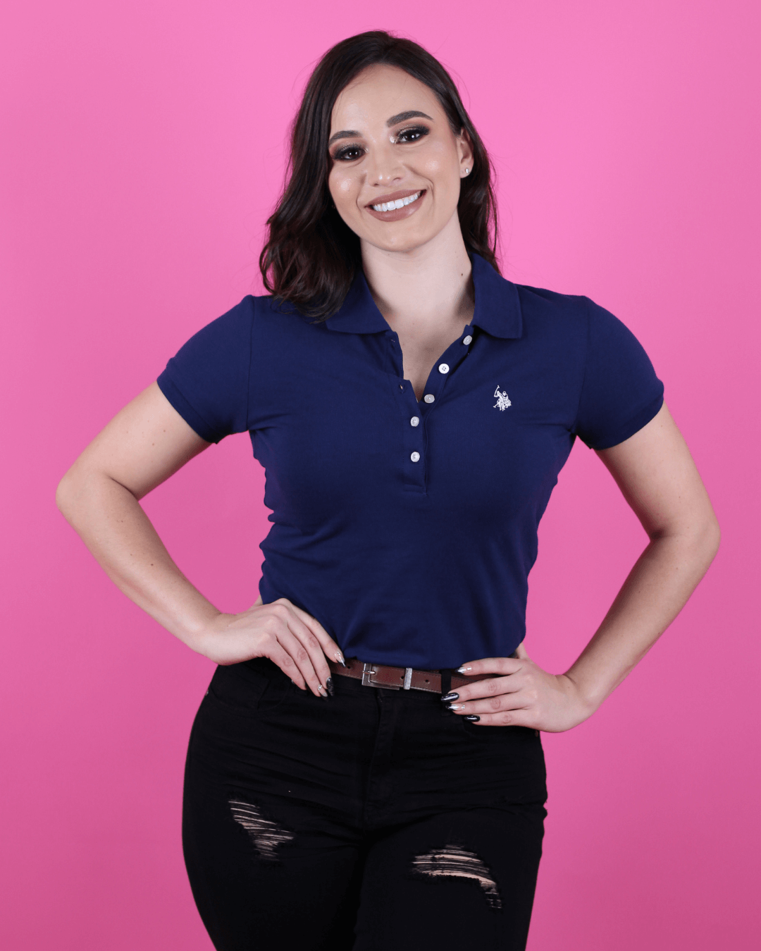 POLO DE MUJER US POLO AZUL OSCURO