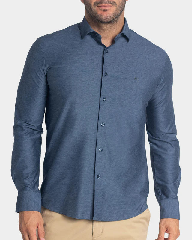 CAMISA AZUL KENNETH COLE DE CABALLERO