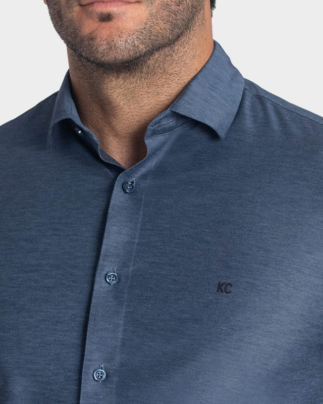 CAMISA AZUL KENNETH COLE DE CABALLERO