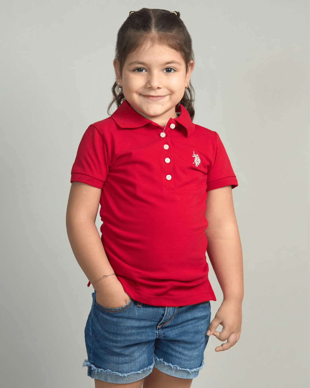 POLO US POLO ROJA PARA NIÑA