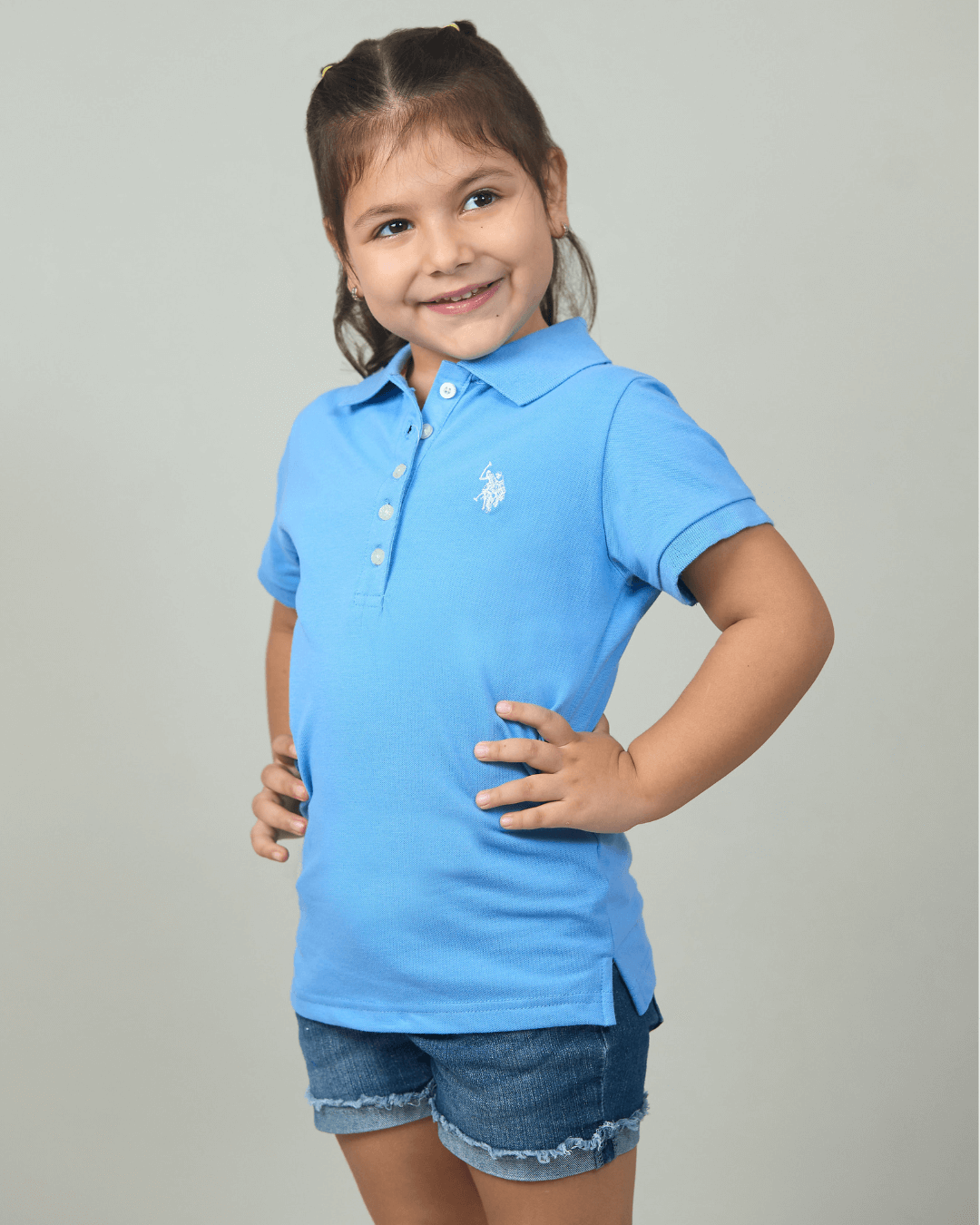 POLO US POLO CELESTE PARA NIÑA