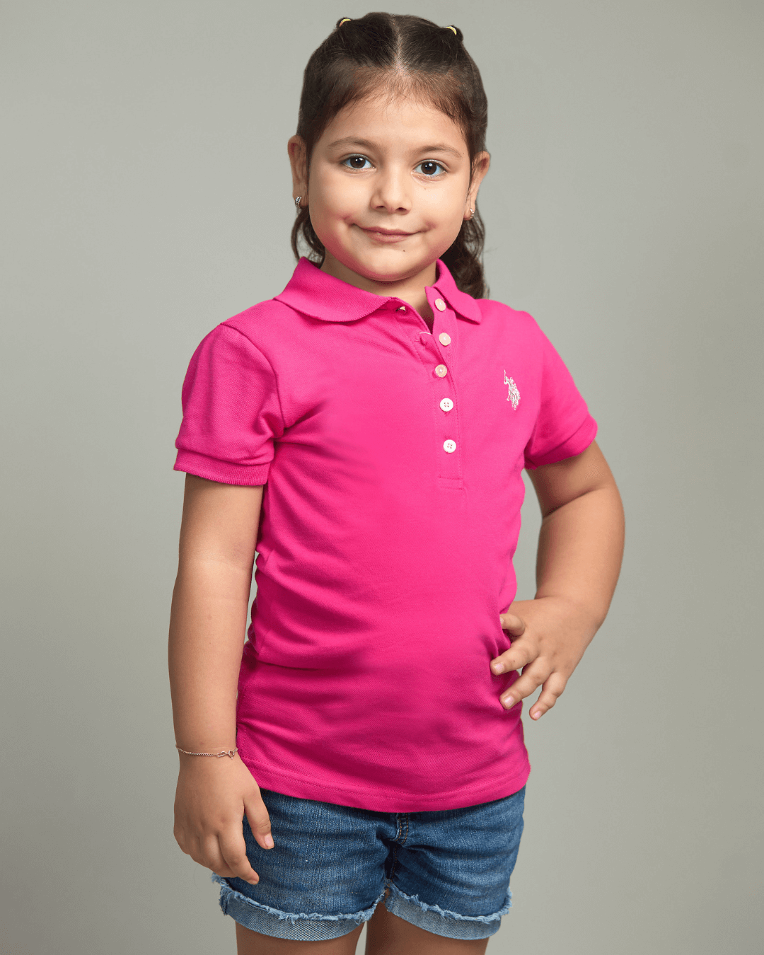 POLO US POLO FUCSIA PARA DE NIÑA
