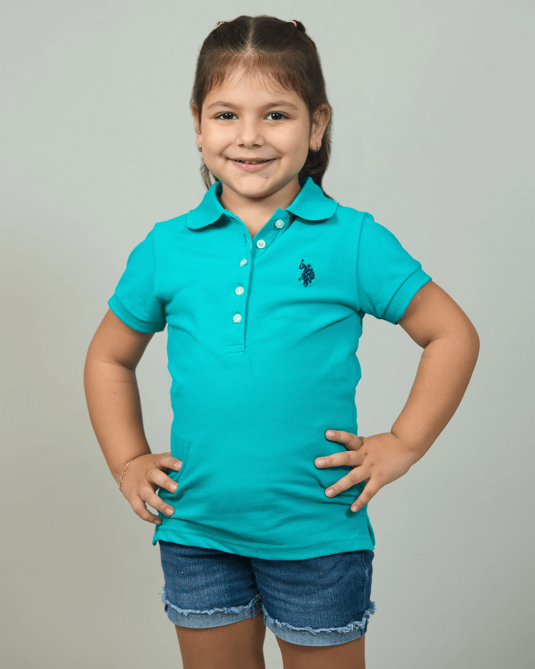 POLO US POLO VERDE MENTA PARA NIÑA