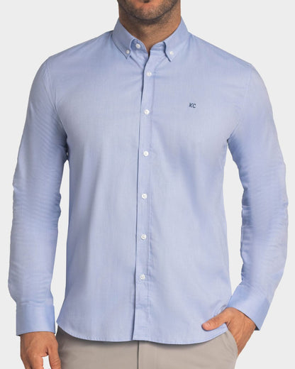 CAMISA CELESTE KENNETH COLE DE CABALLERO