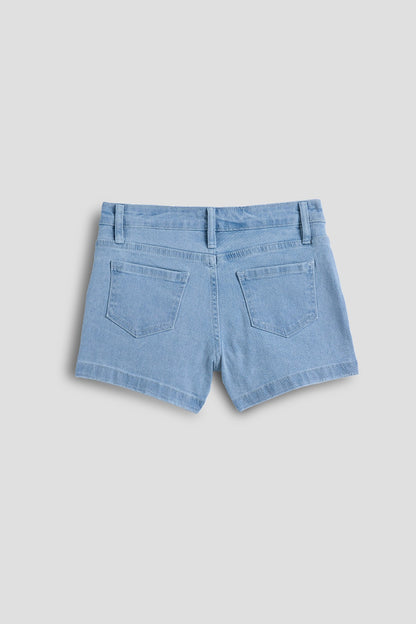 SHORT ENAGUA CELESTE YMI PARA NIÑA