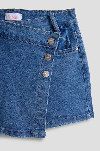 SHORT ENAGUA AZUL YMI PARA NIÑA