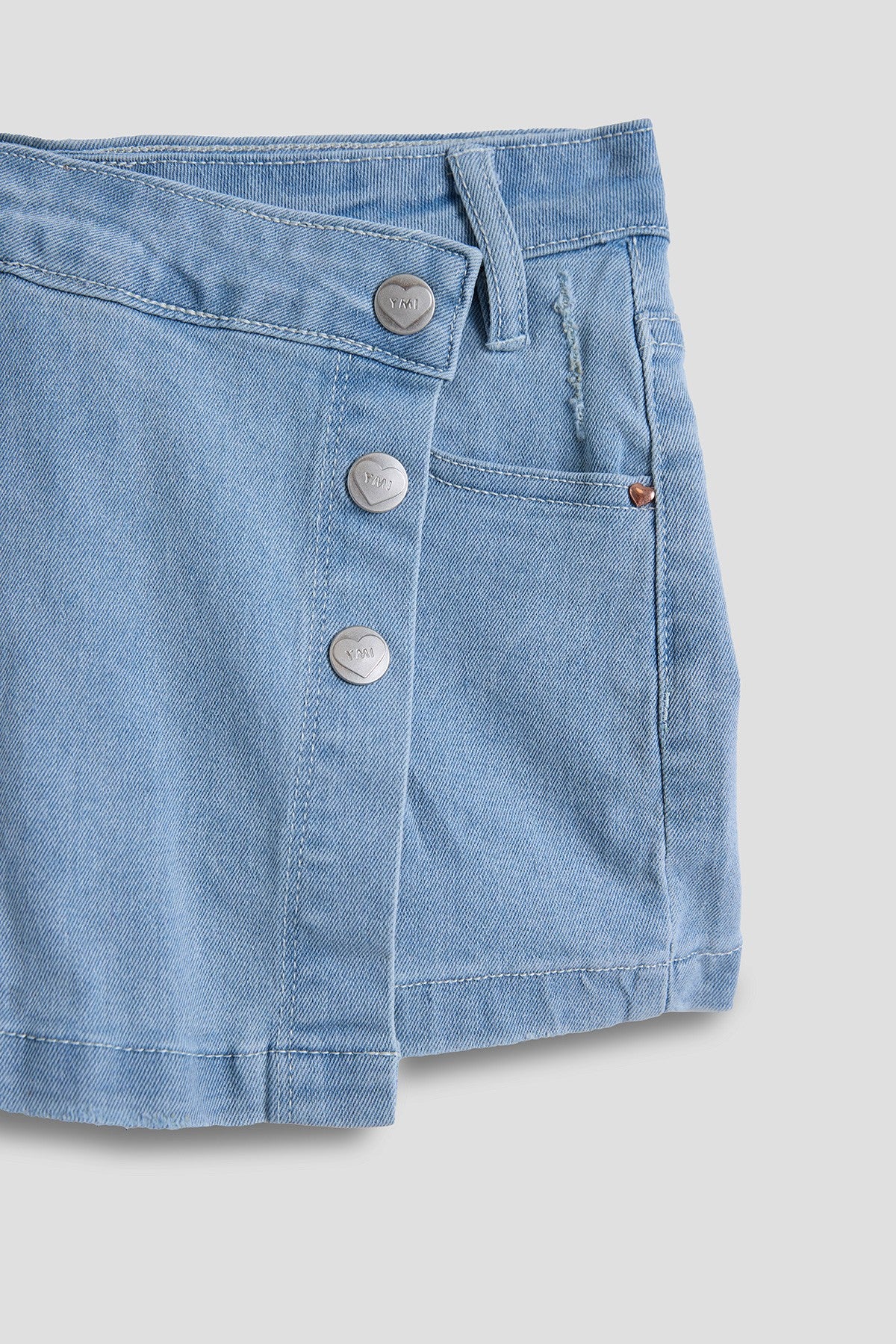 SHORT ENAGUA CELESTE YMI PARA NIÑA