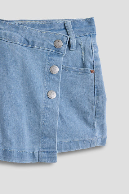 SHORT ENAGUA CELESTE YMI PARA NIÑA