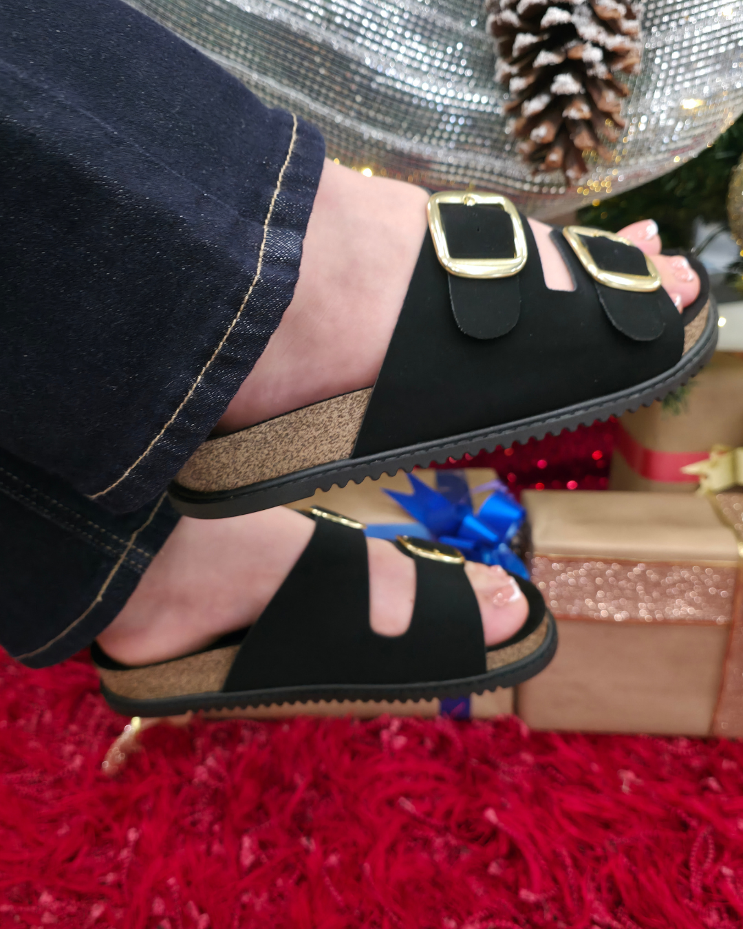 SANDALIA BEIRA RIO NEGRA PARA DAMA