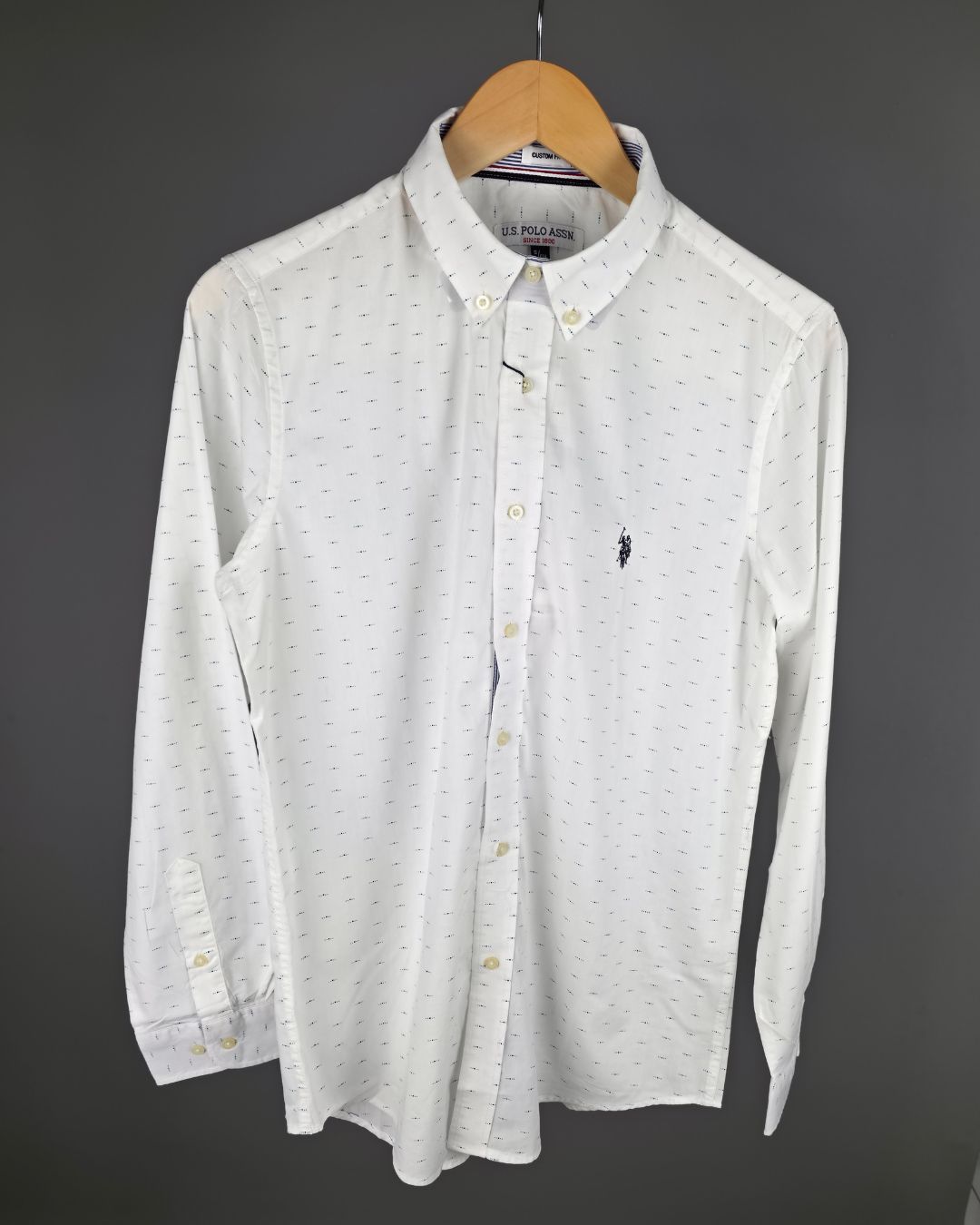 CAMISA U.S. POLO ASSN BLANCA PARA CABALLERO