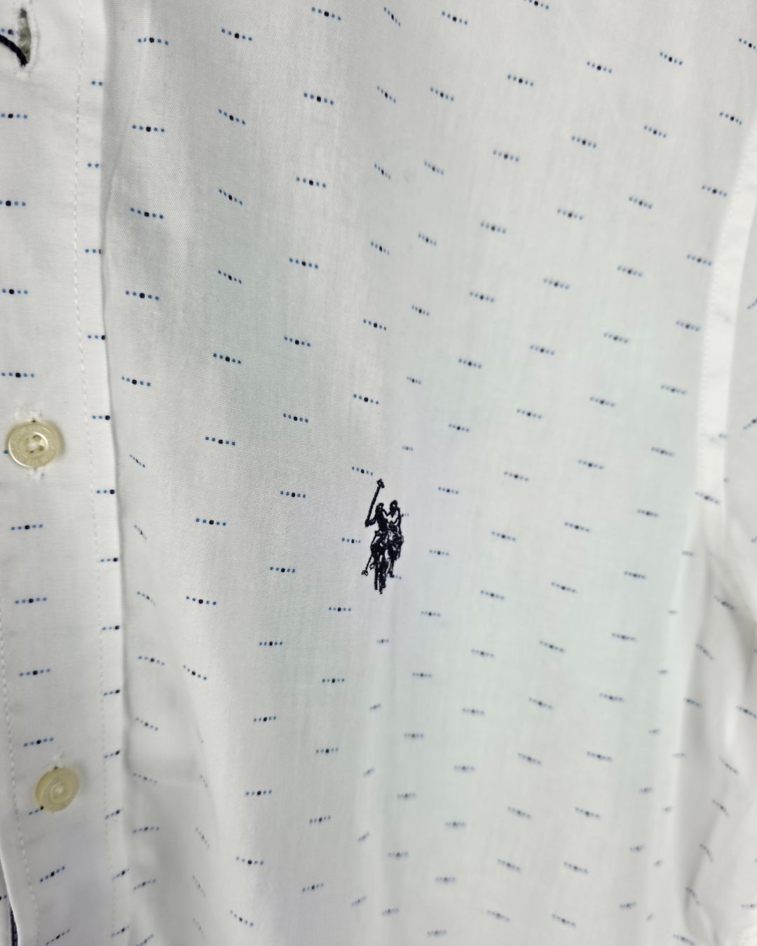 CAMISA U.S. POLO ASSN BLANCA PARA CABALLERO