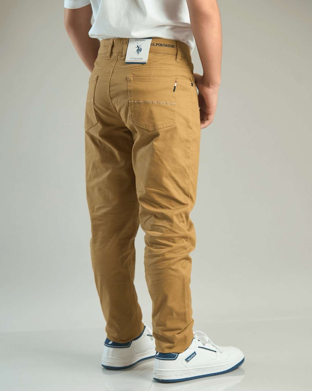 PANTALON TWILL US POLO CAMEL PARA NIÑO
