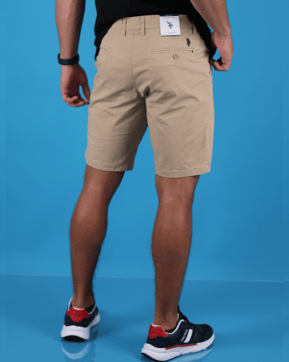 SHORT US POLO BEIGE PARA HOMBRE