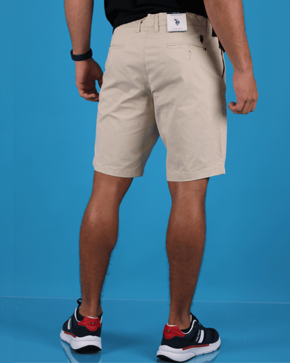 SHORT US POLO BEIGE PARA HOMBRE