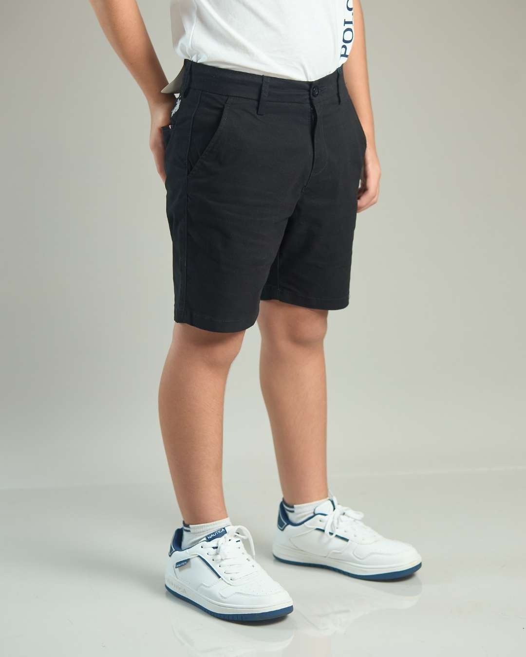 SHORT TWILL US POLO NEGRO PARA NIÑO
