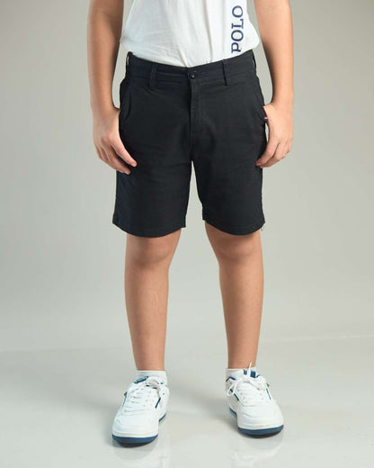SHORT TWILL US POLO NEGRO PARA NIÑO