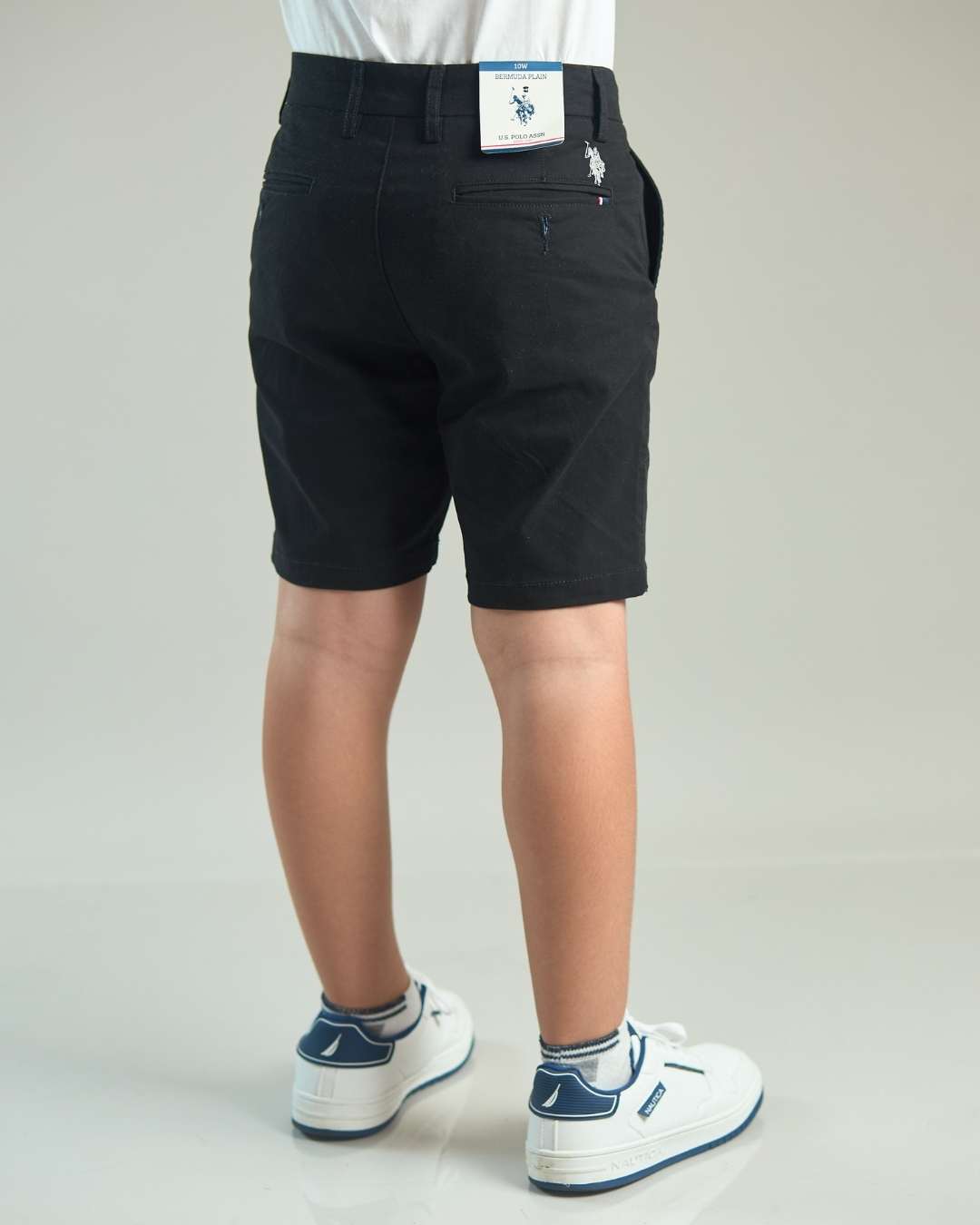 SHORT TWILL US POLO NEGRO PARA NIÑO