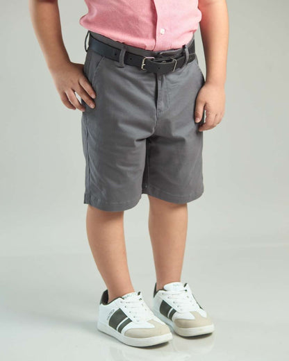 SHORT TWILL US POLO GRIS PARA NIÑO