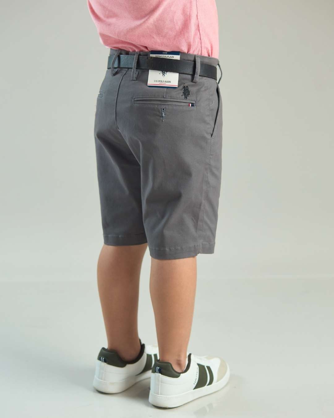 SHORT TWILL US POLO GRIS PARA NIÑO