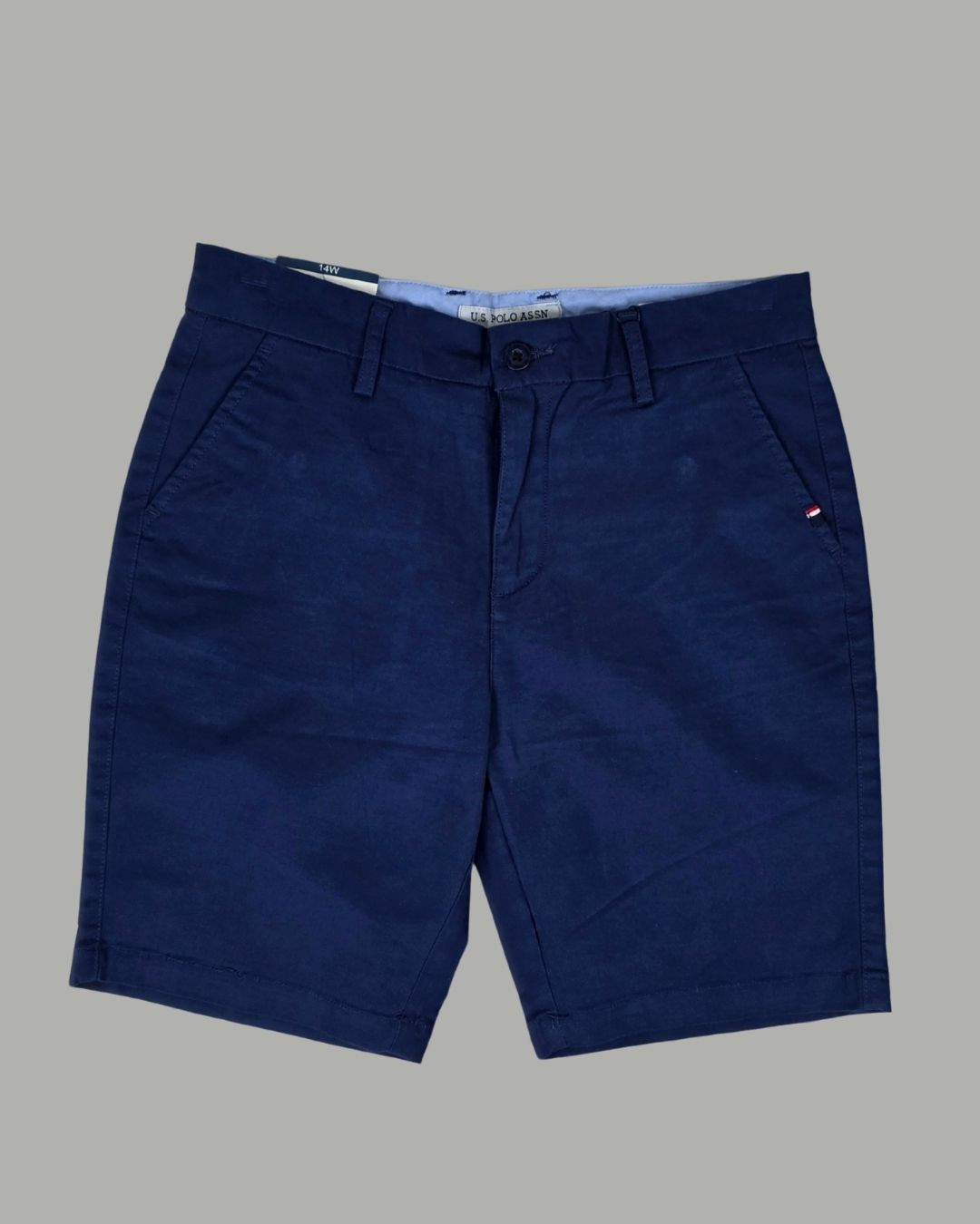 SHORT TWILL US POLO AZUL PARA NIÑO