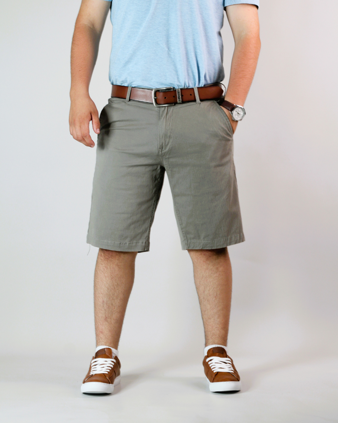 SHORT CAMBRIDGE POLO GRIS PARA CABALLERO