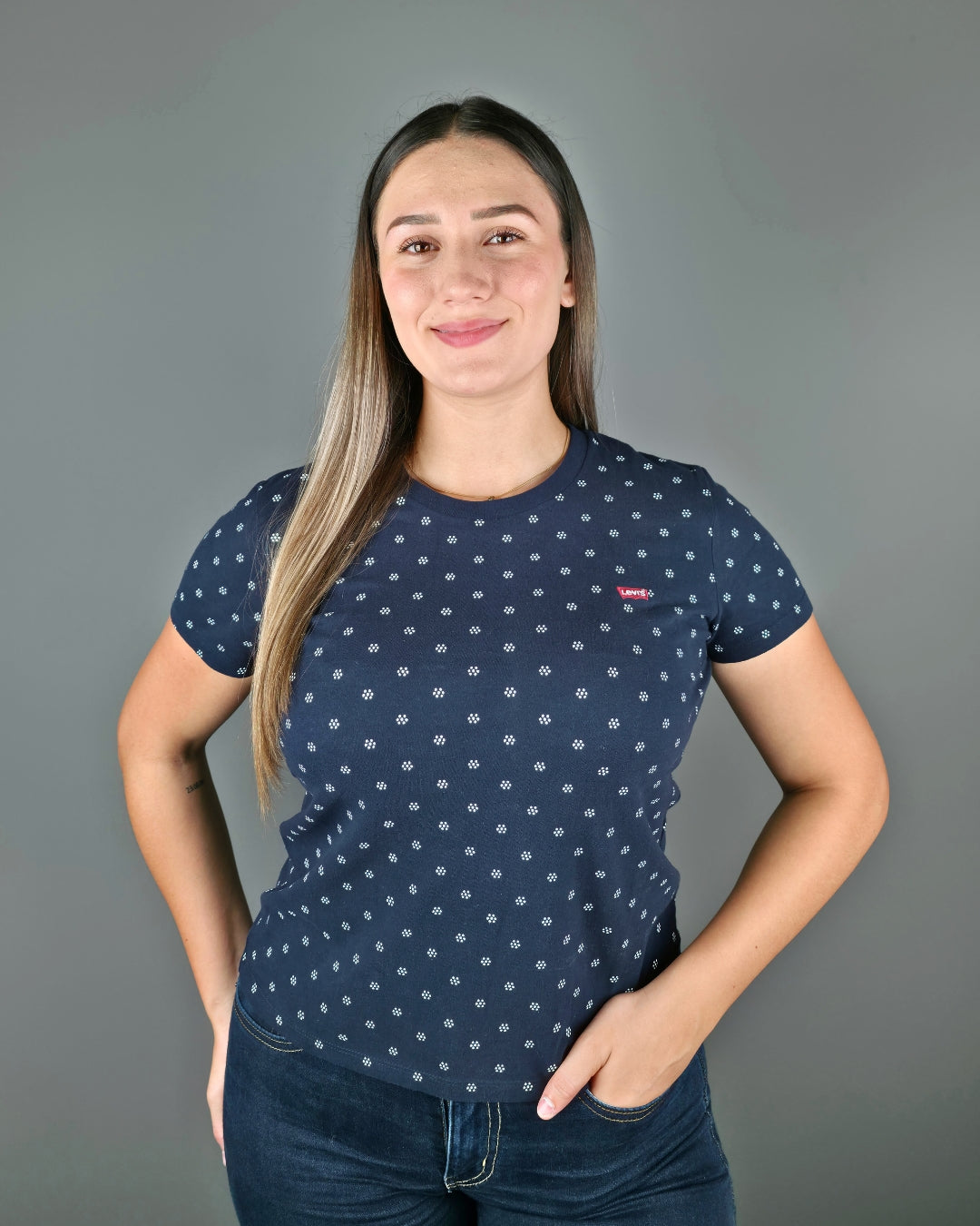 CAMISETA LEVIS AZUL PARA DAMA