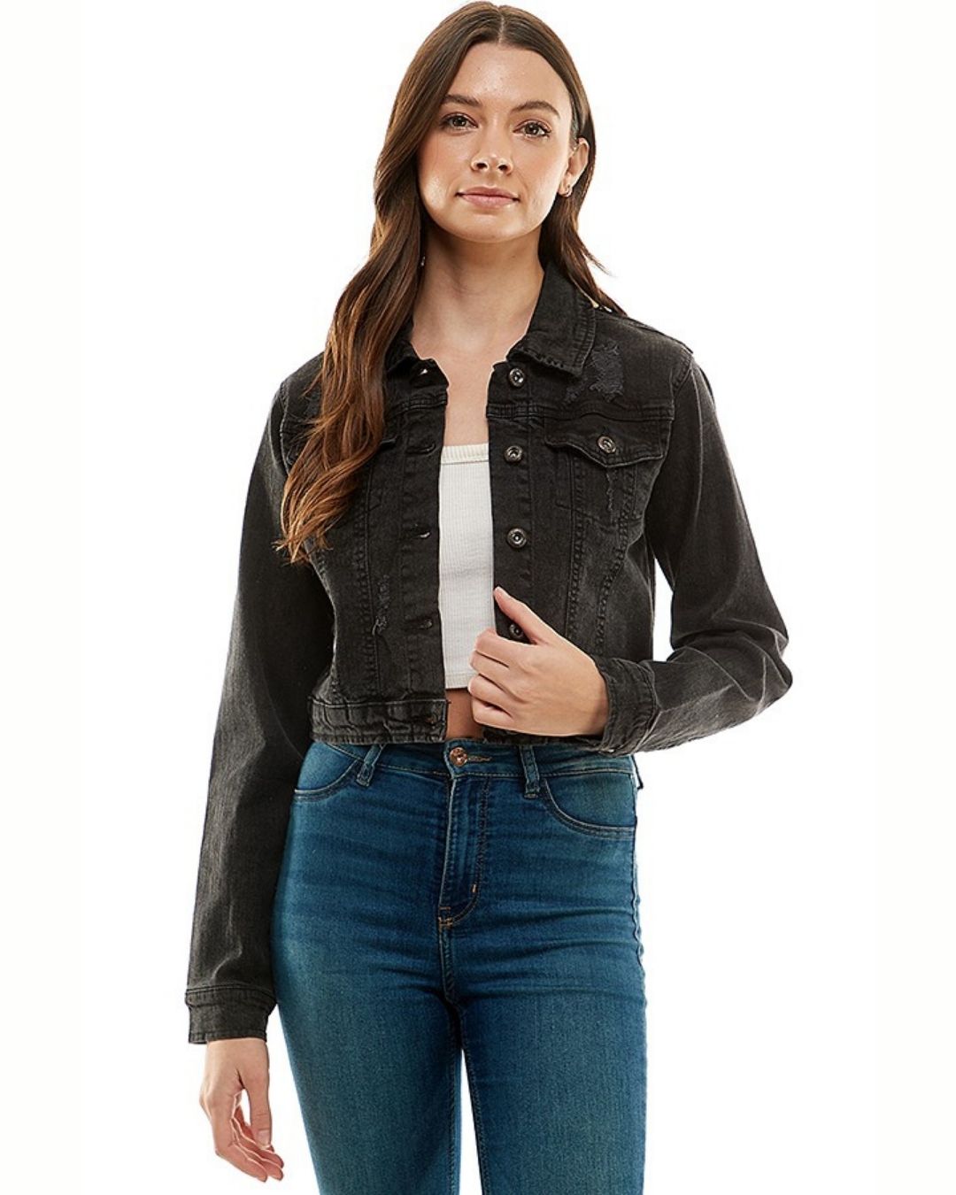 JACKET LOS ANGELES NEGRA PARA DAMA