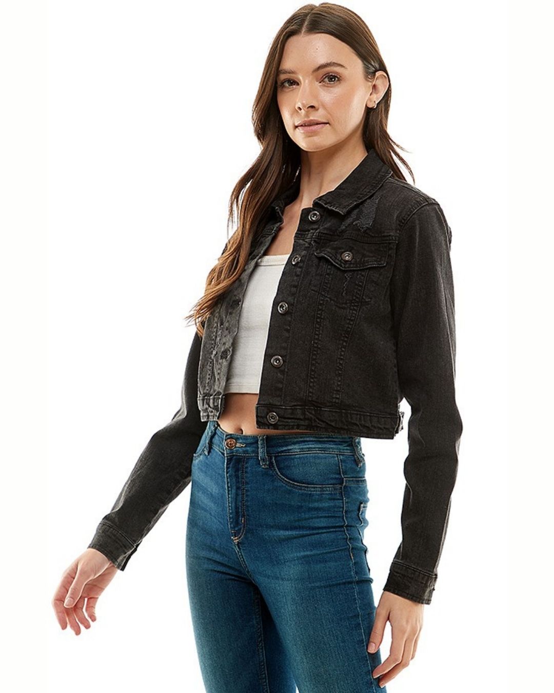 JACKET LOS ANGELES NEGRA PARA DAMA