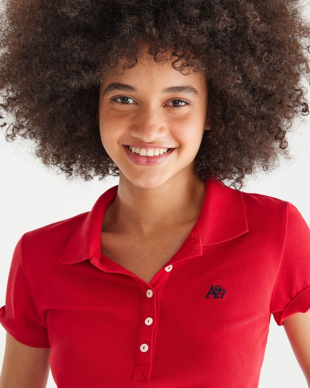 POLO AEROPOSTALE DE MUJER ROJA