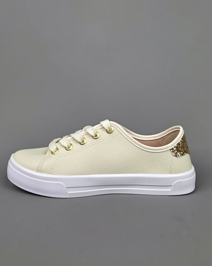 TENNIS MOLECA CREMA PARA DAMA