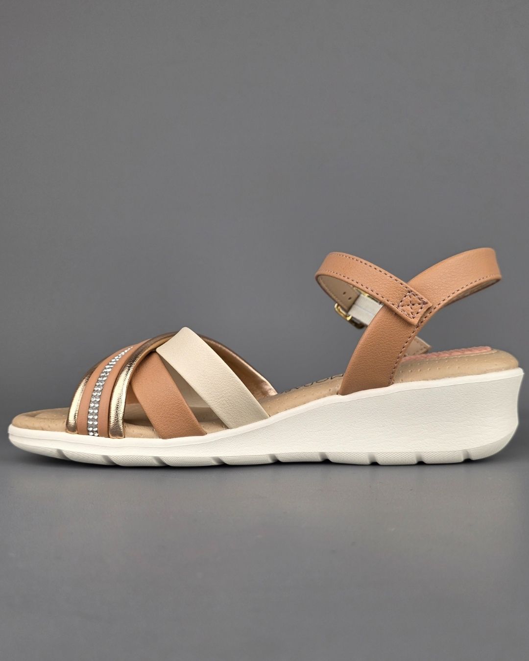 SANDALIA MODARE BEIGE PARA DAMA