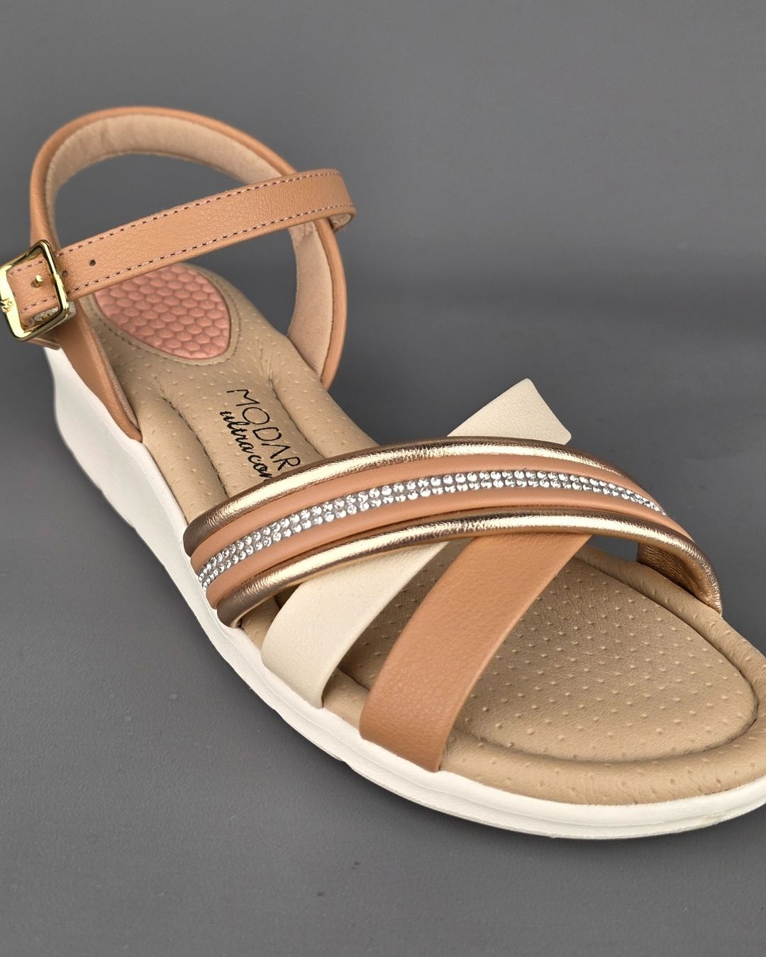 SANDALIA MODARE BEIGE PARA DAMA