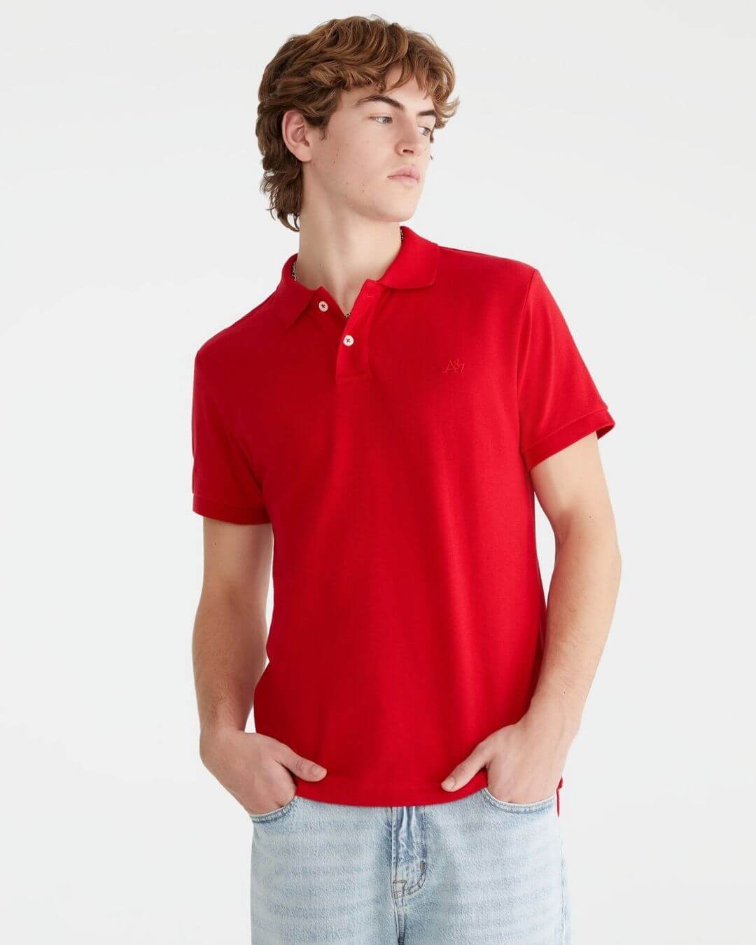 POLO AEROPOSTALE ROJA PARA CABALLERO