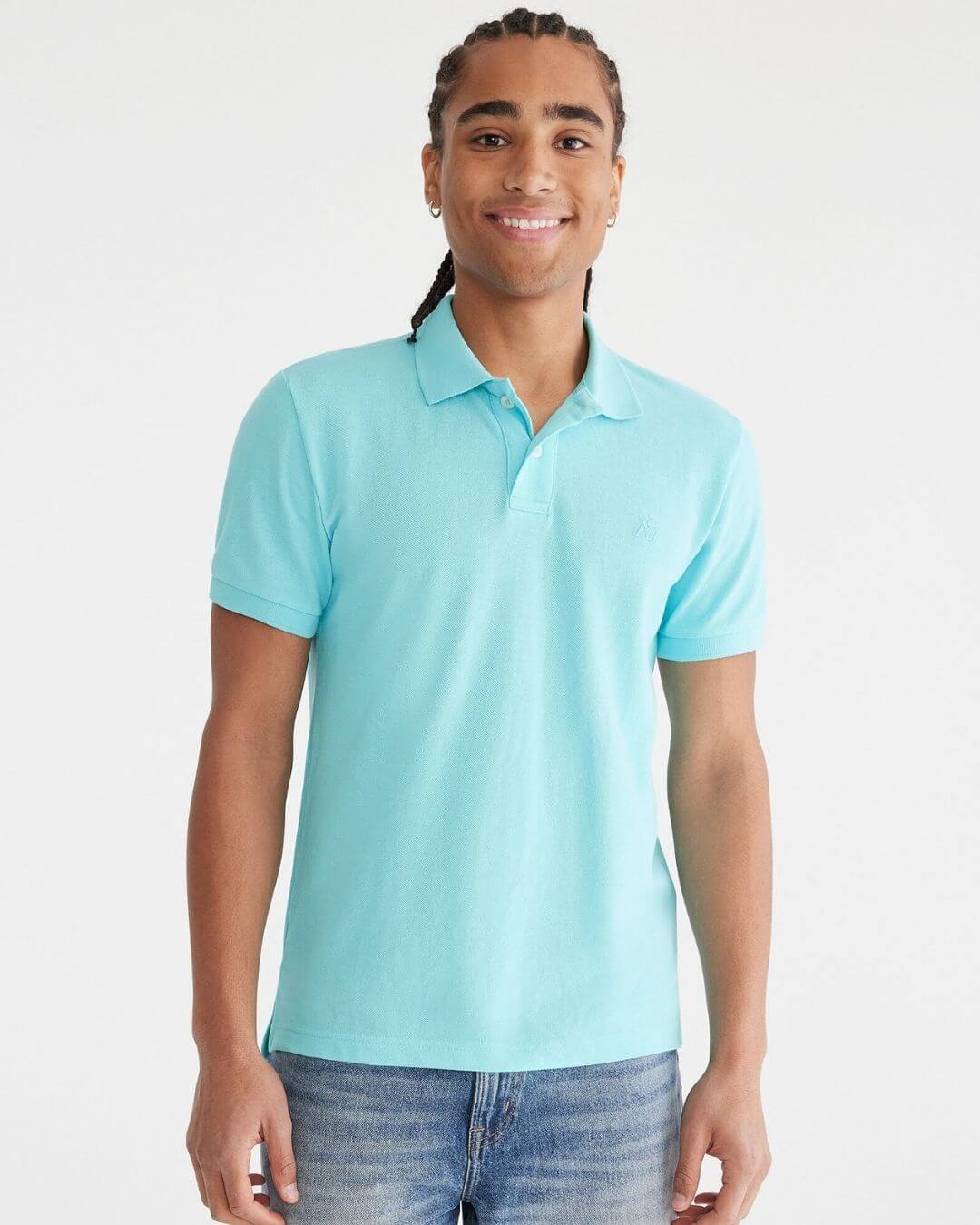POLO AEROPOSTALE DE HOMBRE CELESTE