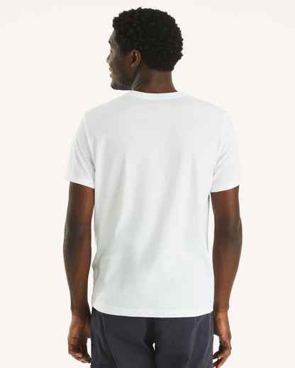 CAMISETA NAUTICA DE CABALLERO BLANCA ESTAMPADA
