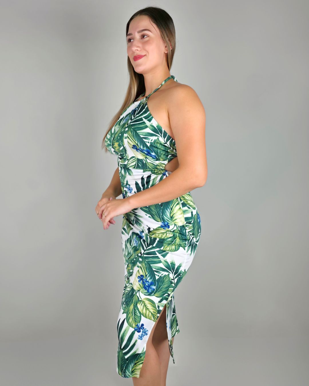 VESTIDO IRIS VERDE LARGO PARA DAMA