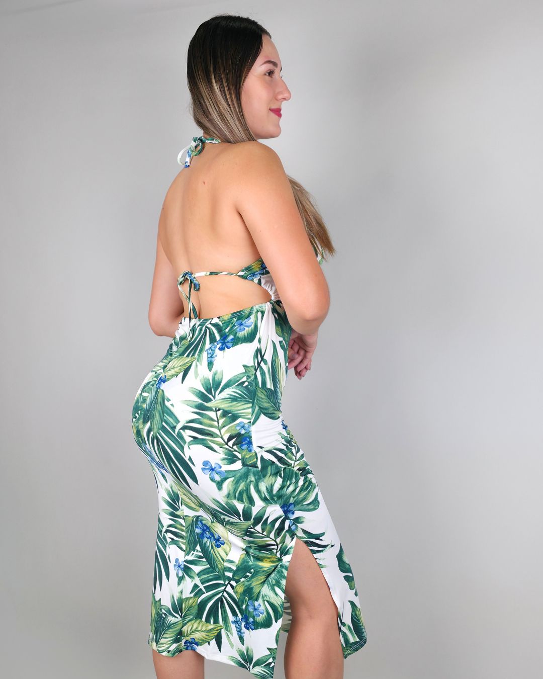 VESTIDO IRIS VERDE LARGO PARA DAMA