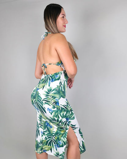 VESTIDO IRIS VERDE LARGO PARA DAMA