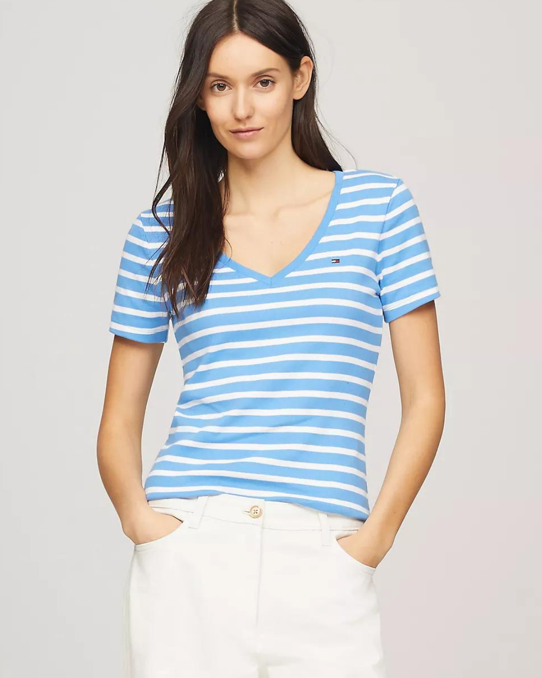 CAMISETA  TOMMY HILFIGER CELESTE DE DAMA