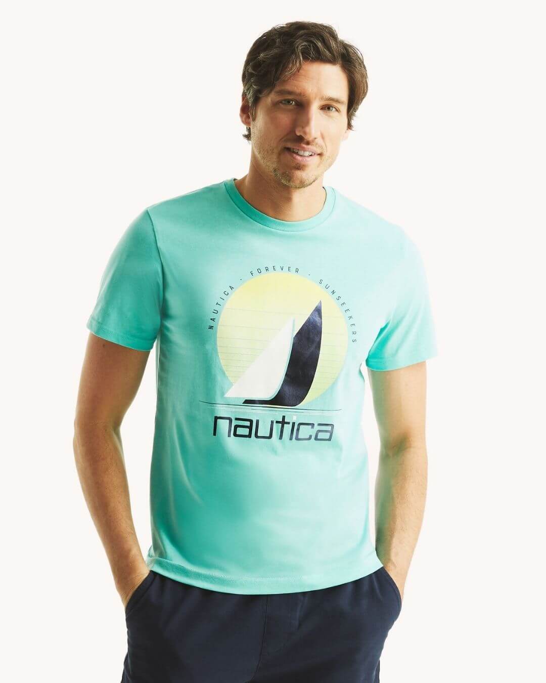 CAMISETA NAUTICA CELESTE