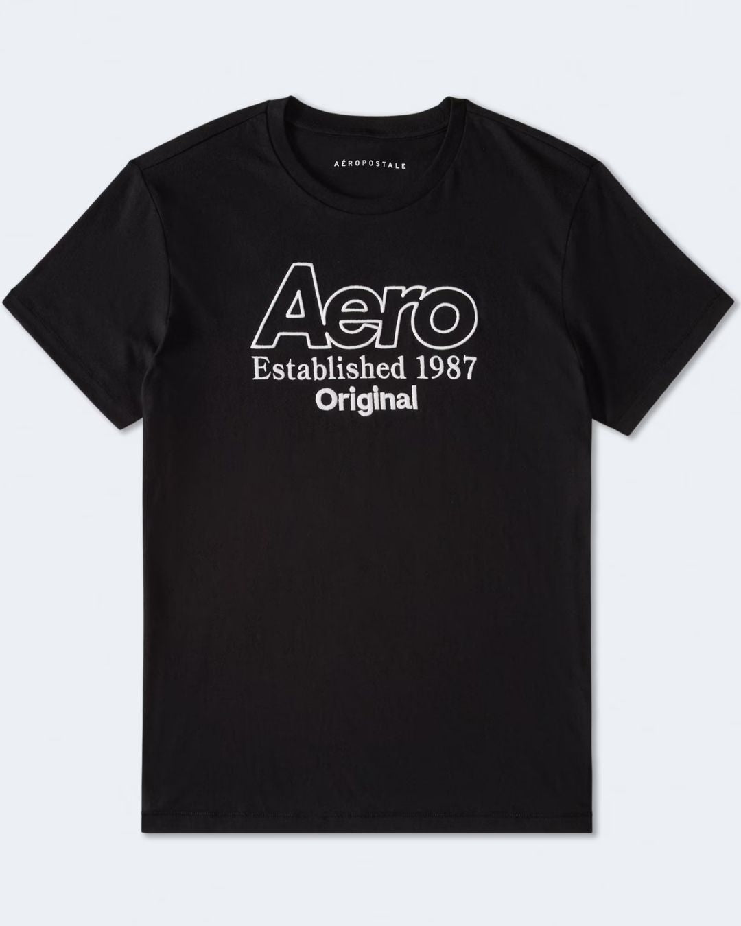 CAMISETA AEROPOSTALE NEGRA PARA CABALLERO