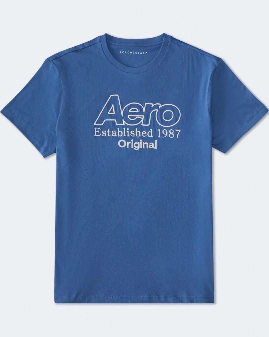 CAMISETA AEROPOSTALE CELESTE PARA CABALLERO