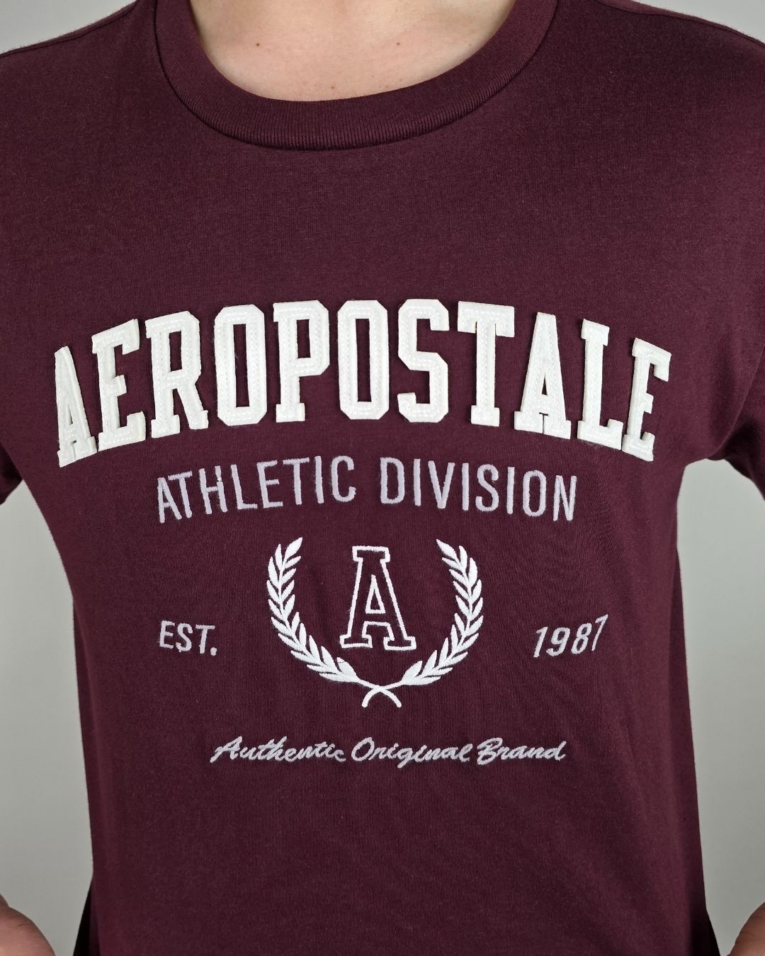 CAMISETA AEROPOSTALE VINO PARA CABALLERO