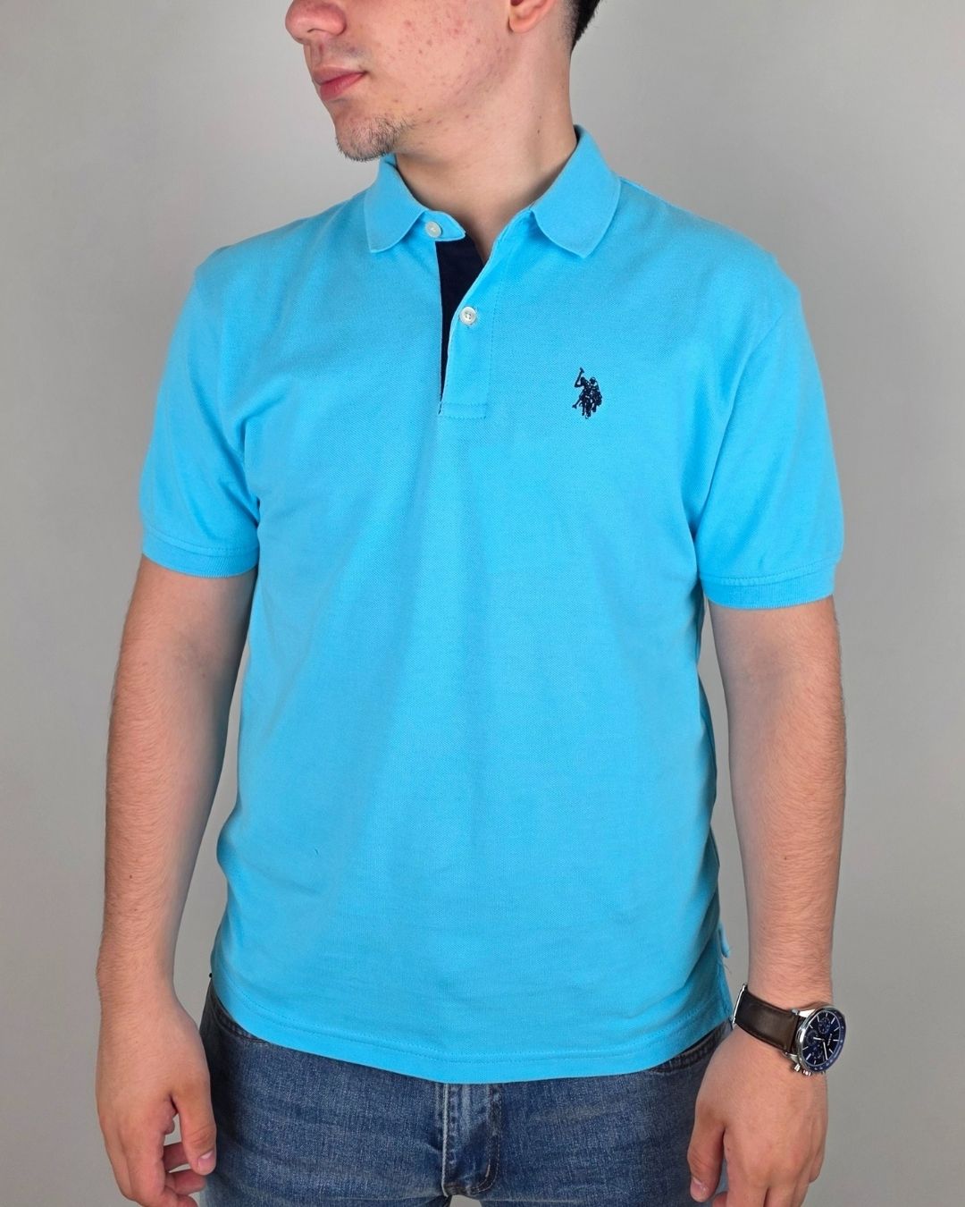 POLO U.S. POLO ASSN POLO CELESTE PARA NIÑO