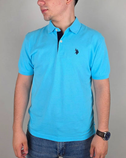 POLO U.S. POLO ASSN POLO CELESTE PARA NIÑO