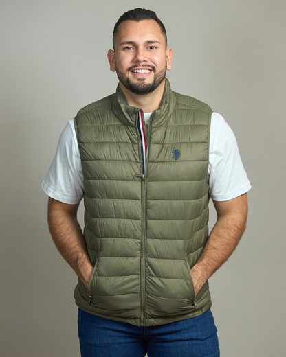 CHALECO US POLO VERDE PARA CABALLERO