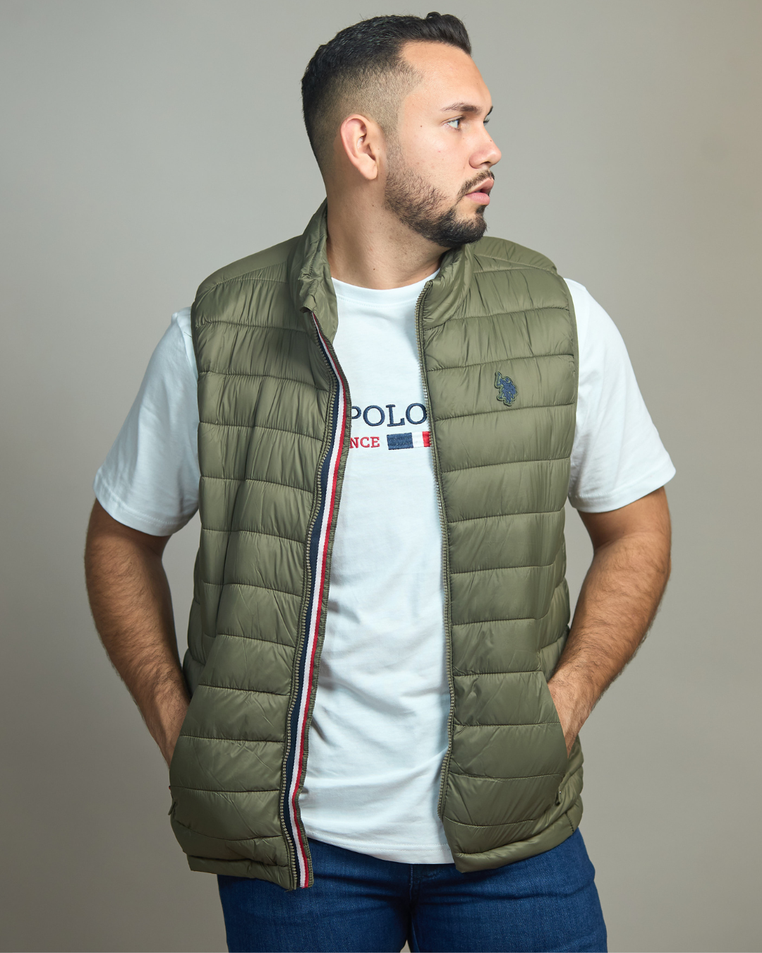 CHALECO US POLO VERDE PARA CABALLERO