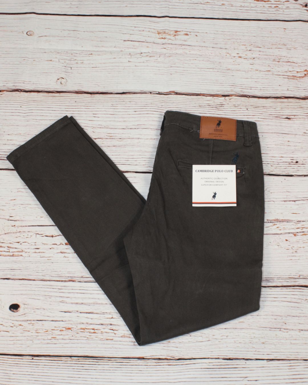 PANTALÓN CAMBRIDGE POLO GRIS PARA CABALLERO