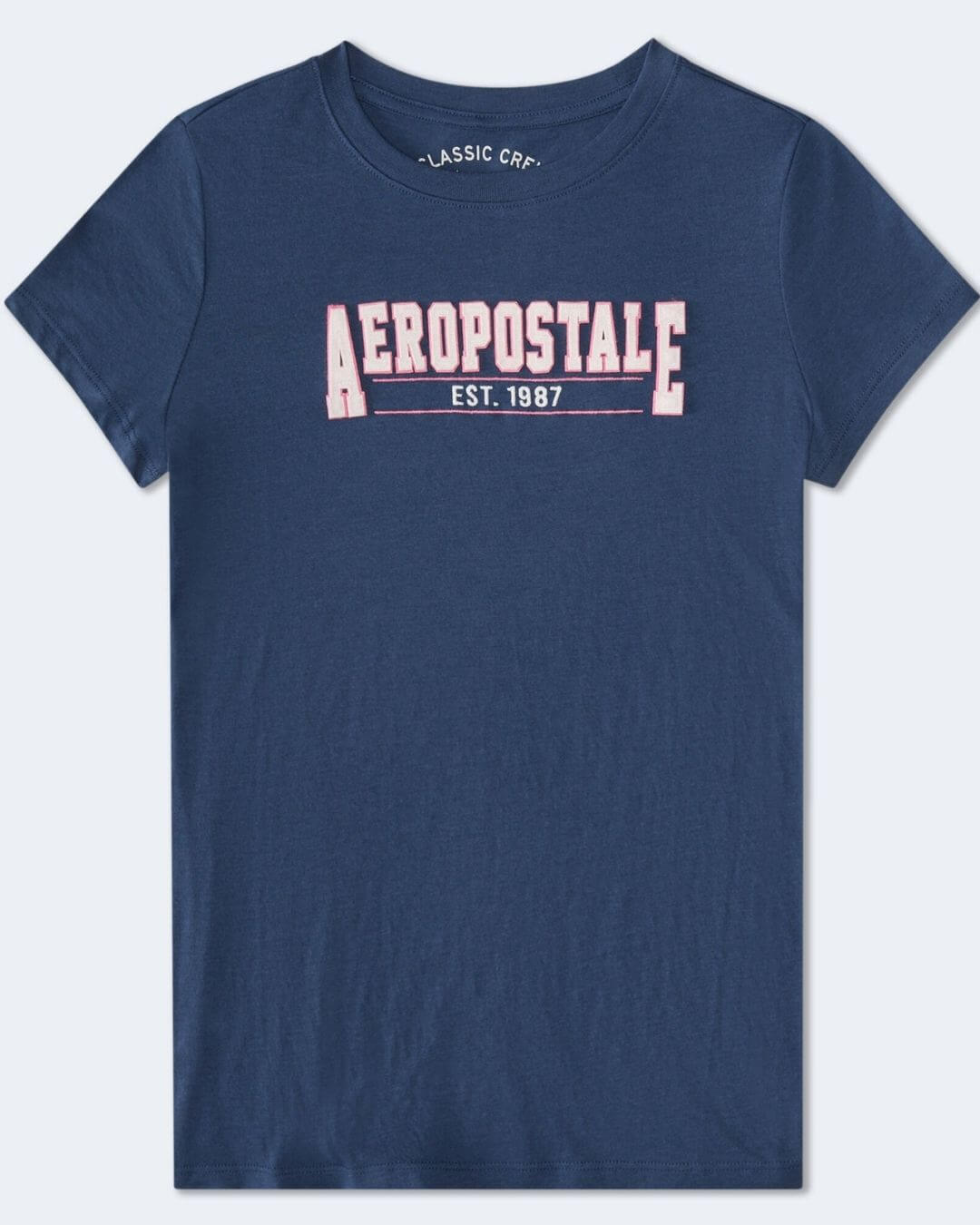 CAMISETA  AEROPOSTALE AZUL DE DAMA